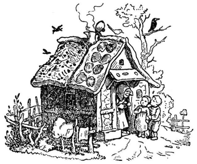 black-ad-whiote-illustration-ludwig-richter-hansel-and-gretel